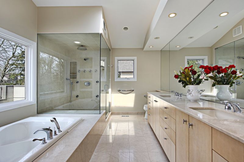 Elegant Bathroom with Glass Shower